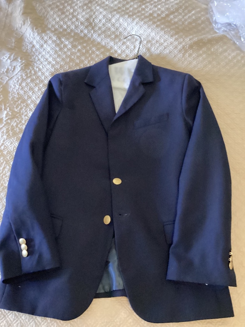 Lands ends boys size 14 navy blue hopscotch blazer